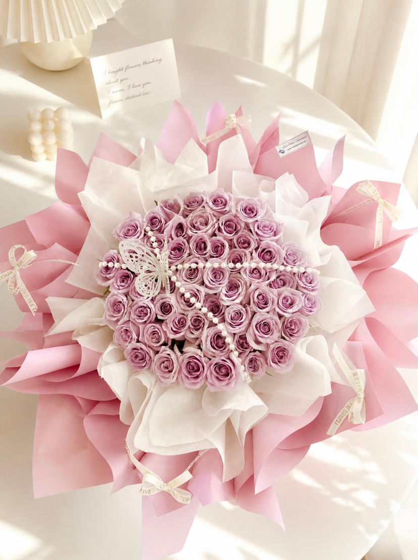 Purple Rose Bouquet-Vancouver Flower Delivery