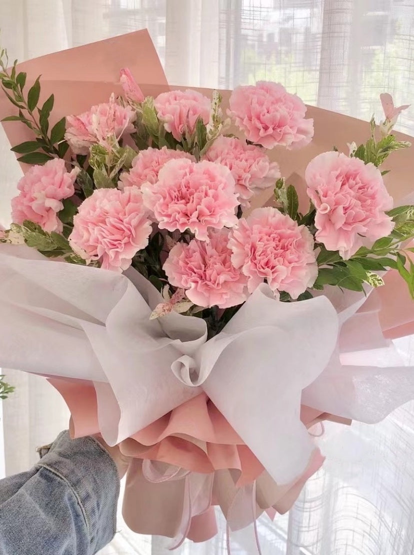 Pink carnations bouquet