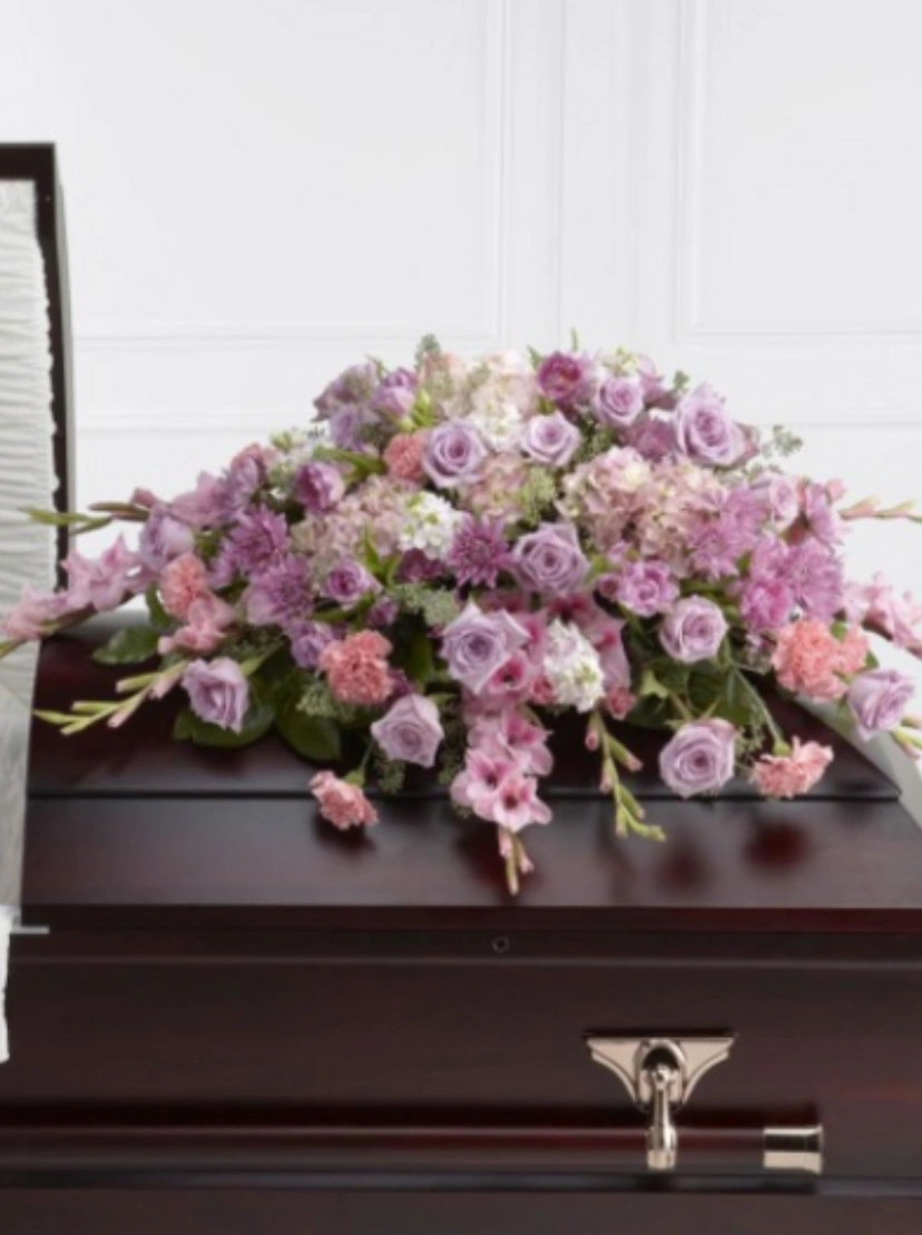 Casket Spray--Elegant Snowflake