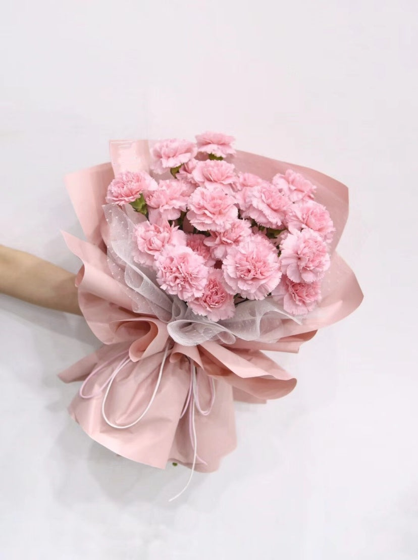 Pink carnations bouquet