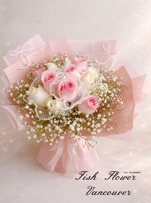 Pink&White rose