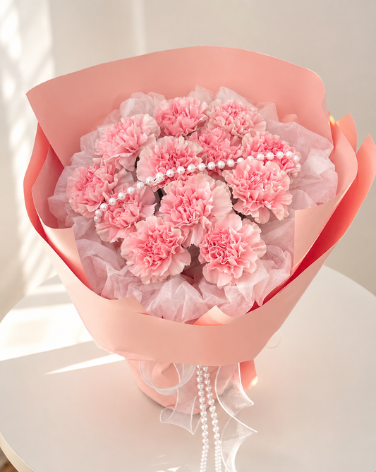 Pink carnations bouquet