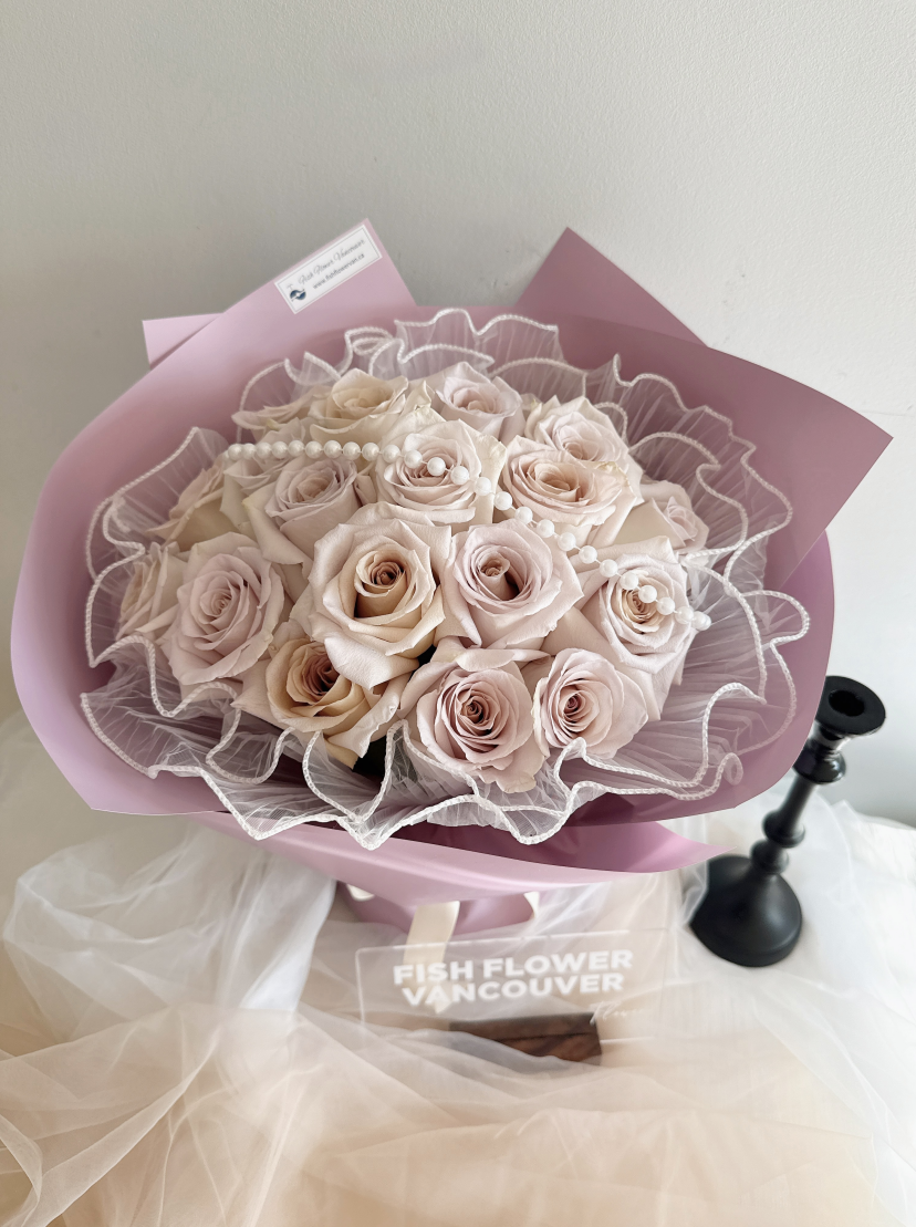 Purple Rose Bouquet