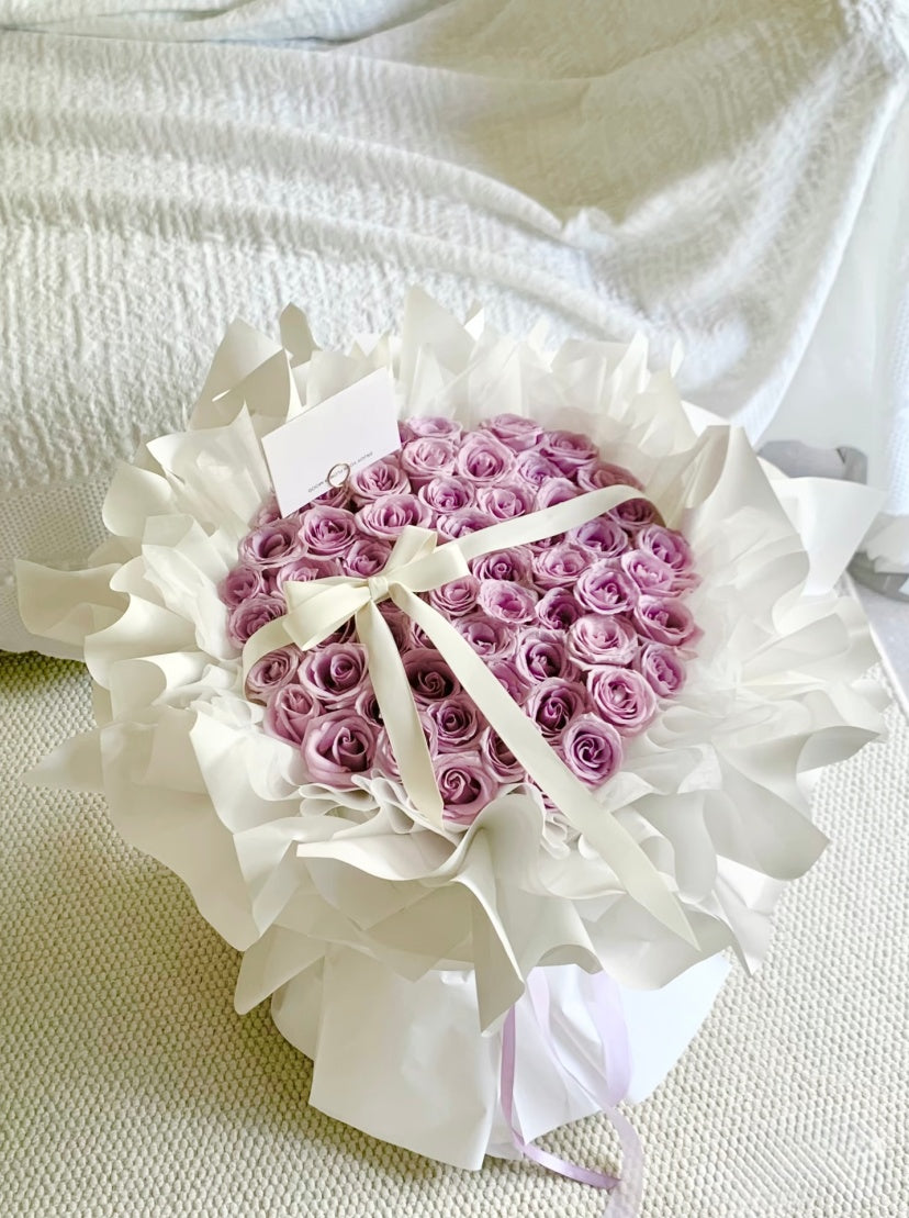 V Day ❤️24 --99 Stems Purple Rose Bouquet