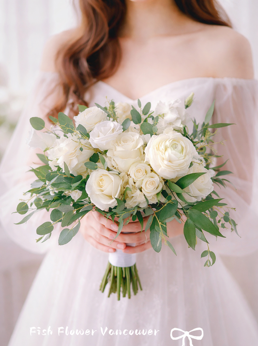 Pure White Grace|Vancouver Bridal Bouquet