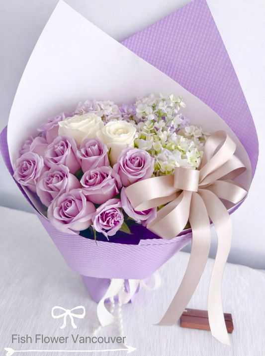 Quiet Poise--Rose and Hydrangea