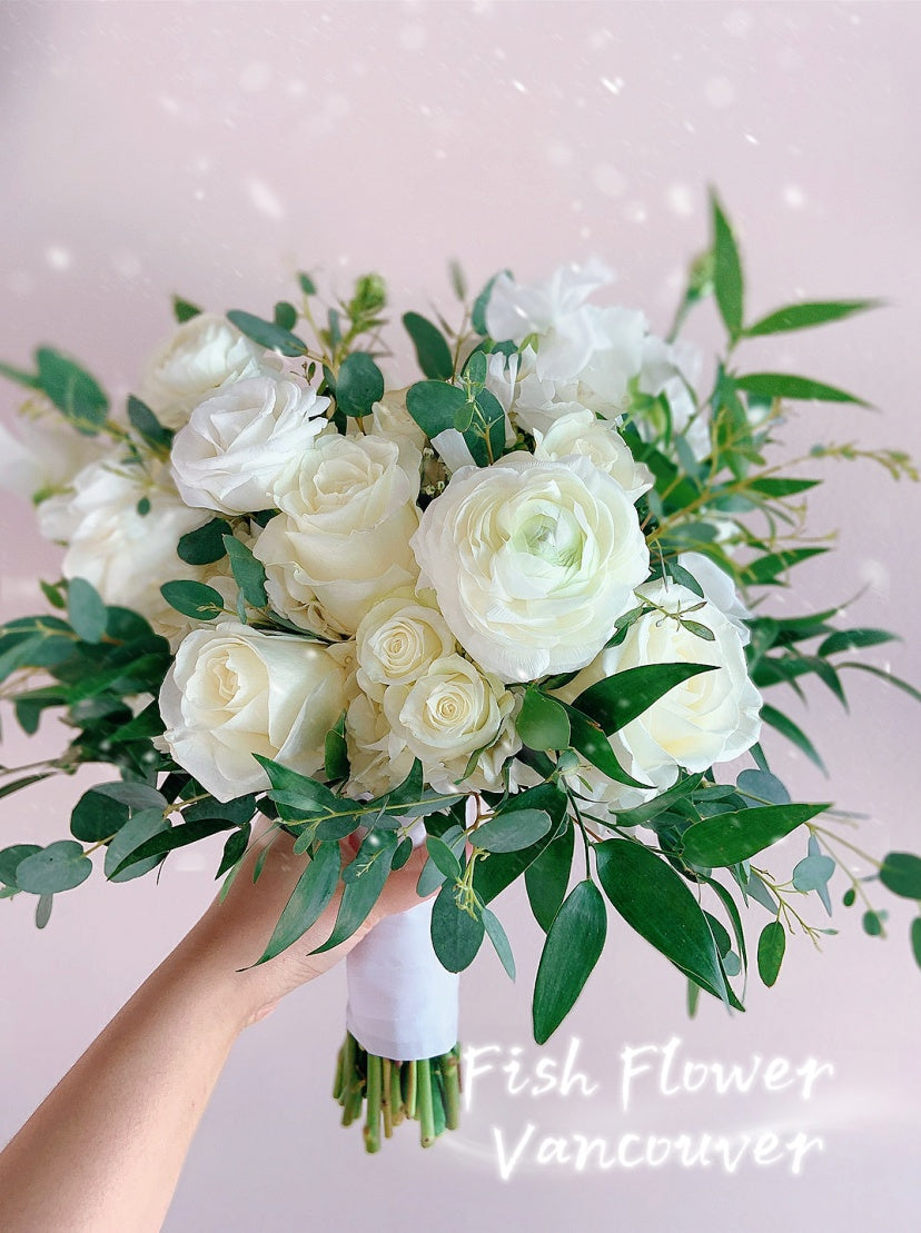 Pure White Grace|Vancouver Bridal Bouquet