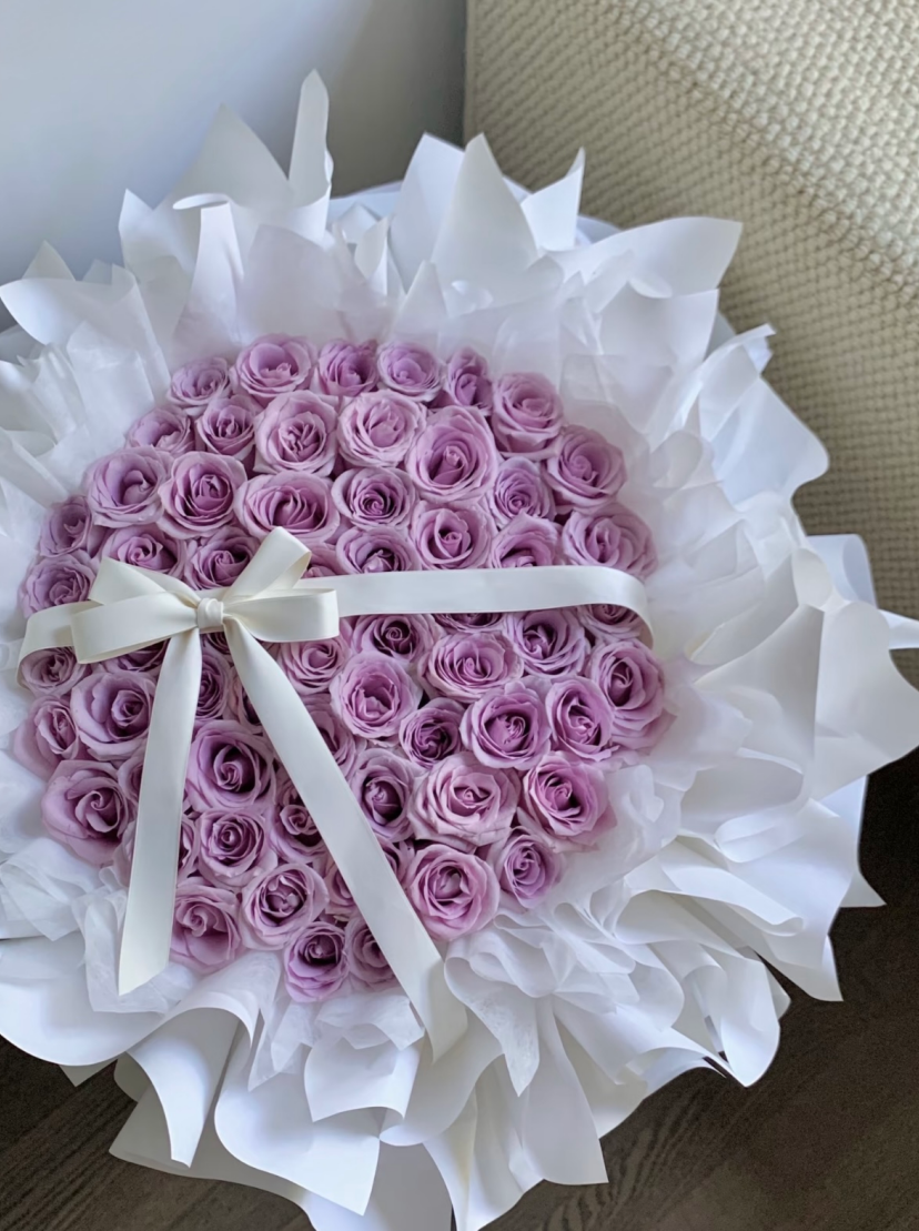 V Day ❤️24 --99 Stems Purple Rose Bouquet