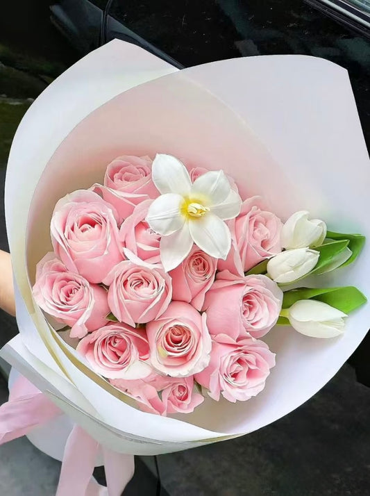 Dozen Roses & Tulips