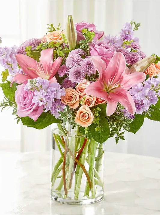 Lavender Blush Vase Arrangement