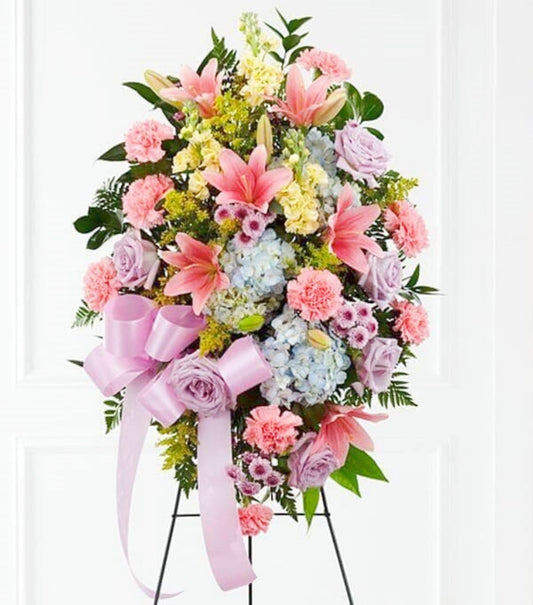 Standing Spray-  Soft Petal Wishes